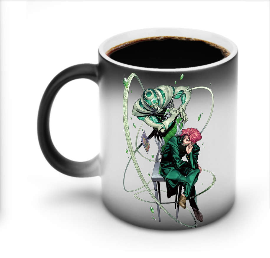 （画像用） ジョジョの奇妙な冒険 花京院 典明（かきょういん のりあき） JoJo's Bizarre Adventure Kakyoin Noriaki 温度変色マグカップ