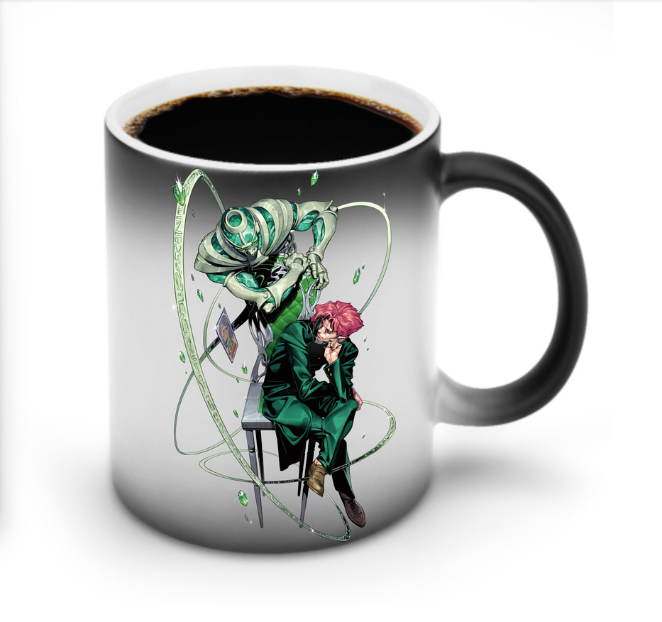 （画像用） ジョジョの奇妙な冒険 花京院 典明（かきょういん のりあき） JoJo's Bizarre Adventure Kakyoin Noriaki 温度変色マグカップ