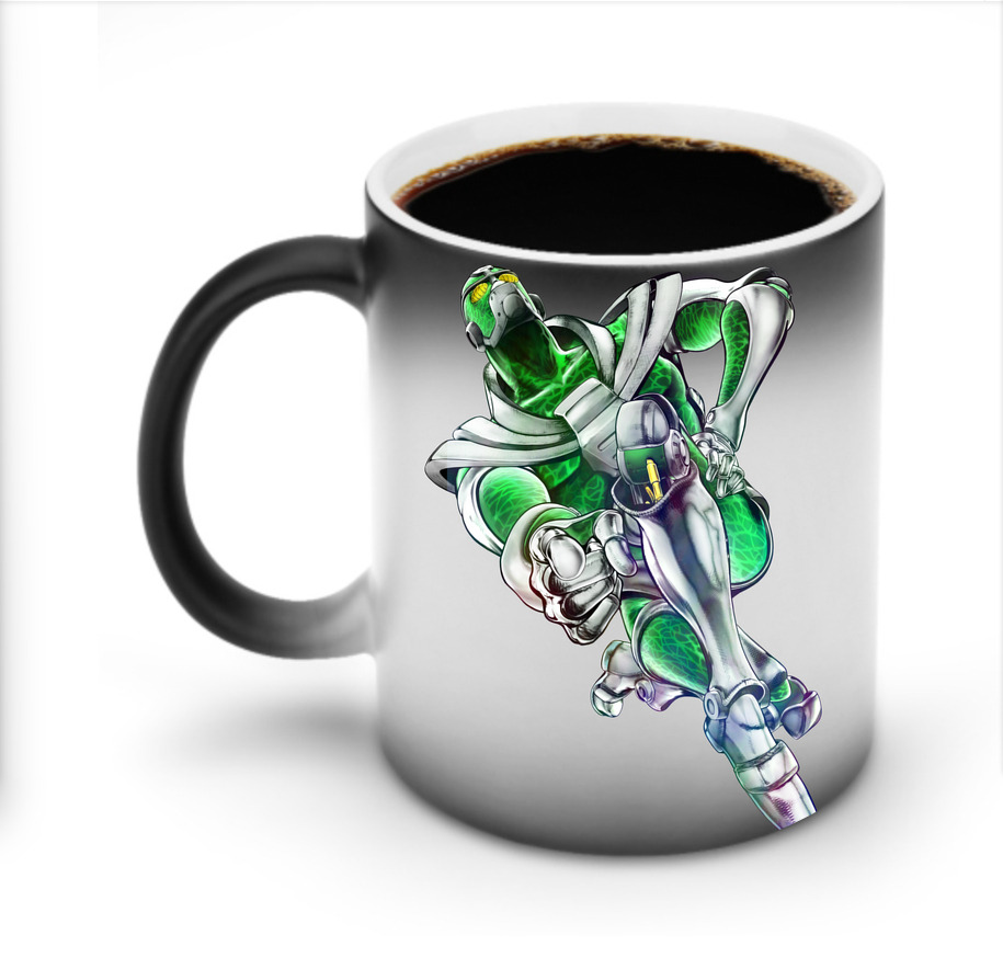 （画像用） ジョジョの奇妙な冒険 花京院 典明（かきょういん のりあき） JoJo's Bizarre Adventure Kakyoin Noriaki 温度変色マグカップ