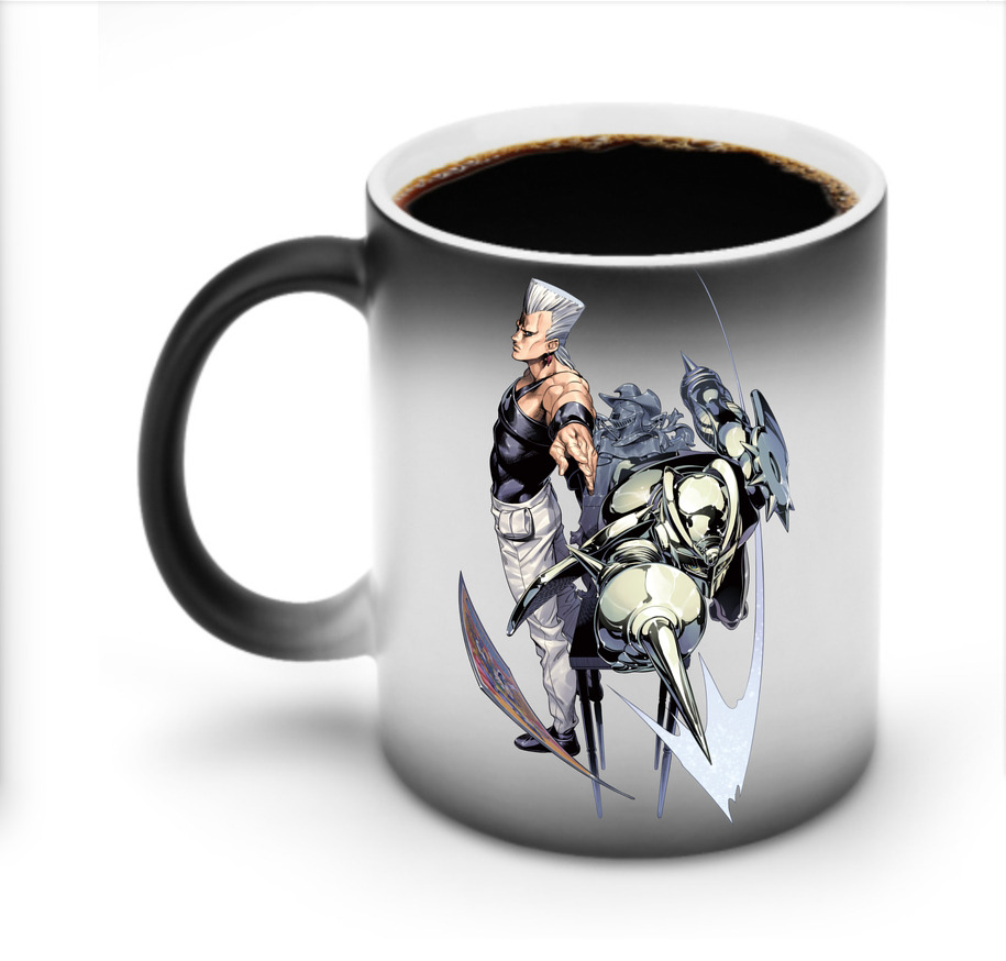 （画像用） ジョジョの奇妙な冒険 ジャン＝ピエール?ポルナレフ JoJo's Bizarre Adventure Jan Pierre Polnareff 温度変色マグカップ