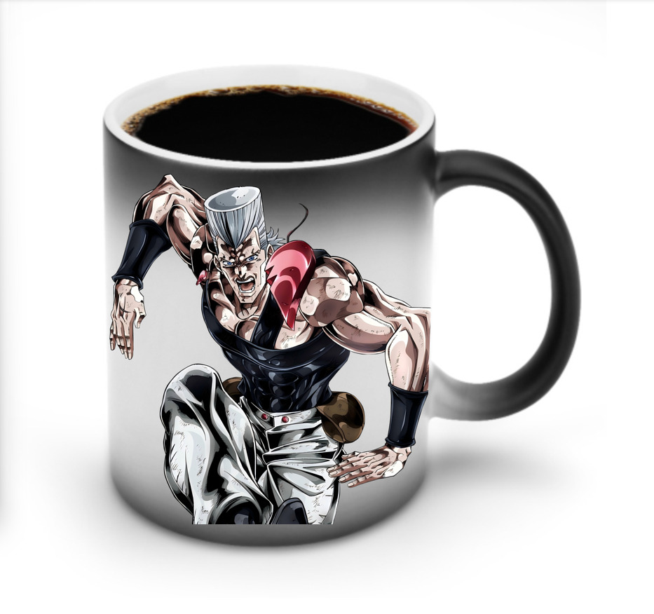 （画像用） ジョジョの奇妙な冒険 ジャン＝ピエール?ポルナレフ JoJo's Bizarre Adventure Jan Pierre Polnareff 温度変色マグカップ