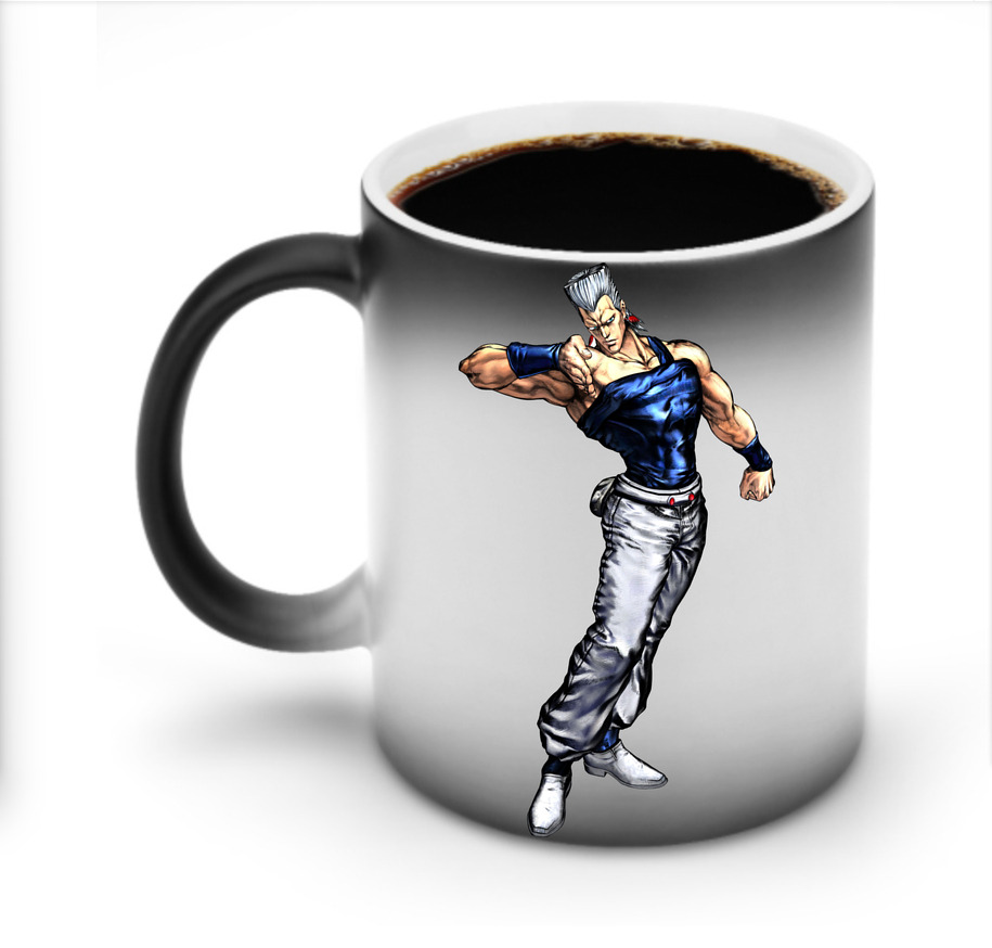 （画像用） ジョジョの奇妙な冒険 ジャン＝ピエール?ポルナレフ JoJo's Bizarre Adventure Jan Pierre Polnareff 温度変色マグカップ