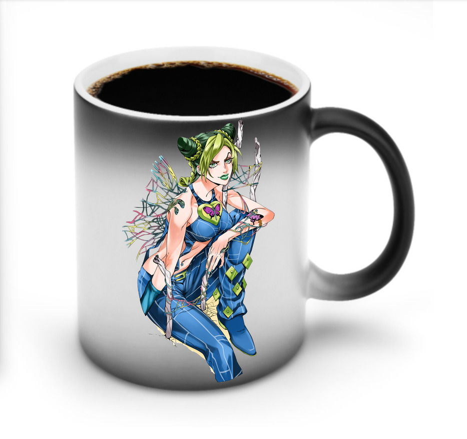 （画像用） "ジョジョの奇妙な冒険 くうじょう ジョリーン JoJo's Bizarre Adventure Jolyne Cujoh " 温度変色マグカップ