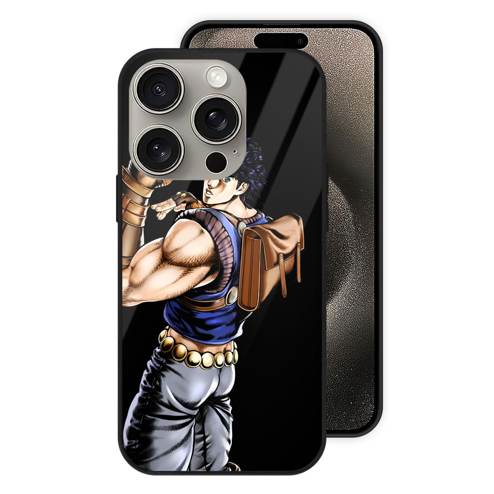 （画像用） ジョジョの奇妙な冒険 /ジョナサン?ジョースター JoJo's Bizarre Adventure Jonathan Joestar 【iPhone15Pro対応】スマホケース 耐衝撃＆黄変防止 背面ガラス