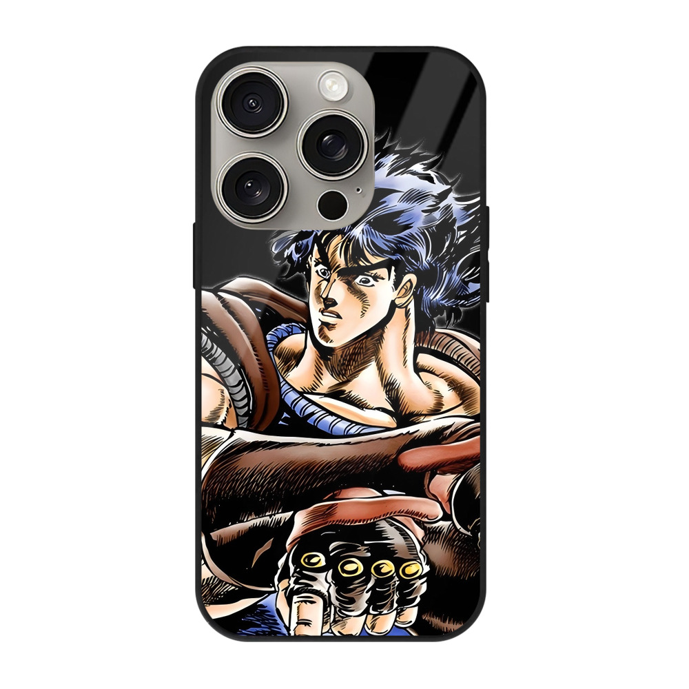 （画像用） ジョジョの奇妙な冒険 /ジョナサン?ジョースター JoJo's Bizarre Adventure Jonathan Joestar 【iPhone15Pro対応】スマホケース 耐衝撃＆黄変防止 背面ガラス