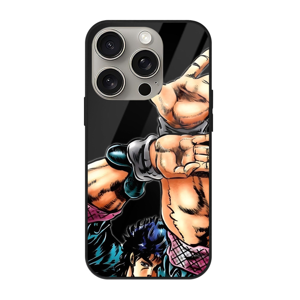 （画像用） ジョジョの奇妙な冒険 /ジョナサン?ジョースター JoJo's Bizarre Adventure Jonathan Joestar 【iPhone15Pro対応】スマホケース 耐衝撃＆黄変防止 背面ガラス