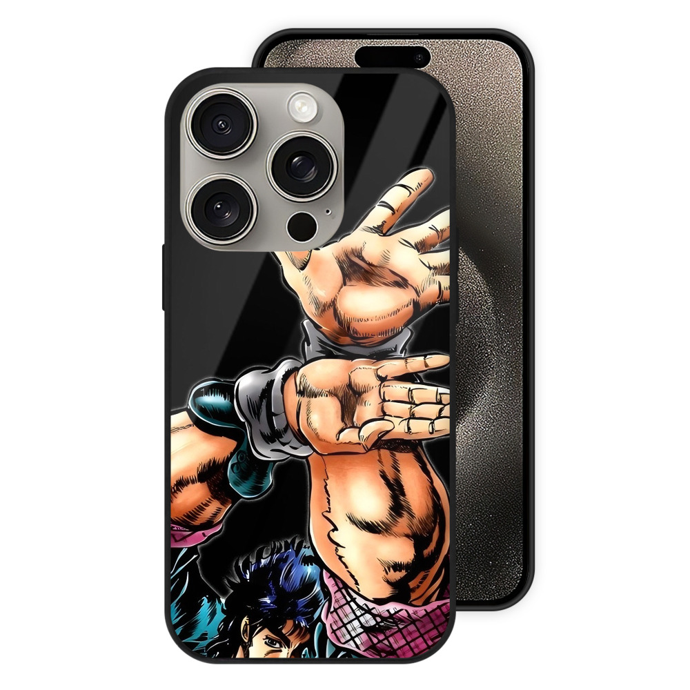 （画像用） ジョジョの奇妙な冒険 /ジョナサン?ジョースター JoJo's Bizarre Adventure Jonathan Joestar 【iPhone15Pro対応】スマホケース 耐衝撃＆黄変防止 背面ガラス