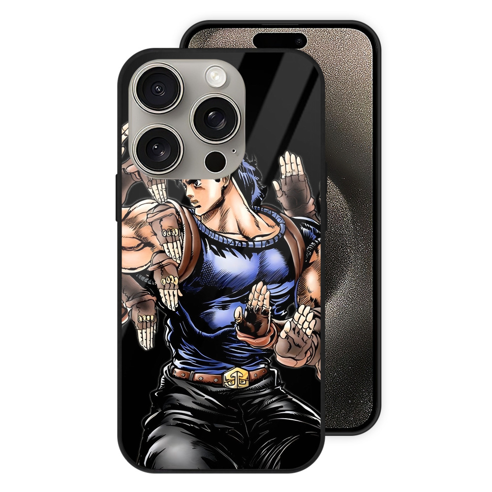 （画像用） ジョジョの奇妙な冒険 /ジョナサン?ジョースター JoJo's Bizarre Adventure Jonathan Joestar 【iPhone15Pro対応】スマホケース 耐衝撃＆黄変防止 背面ガラス