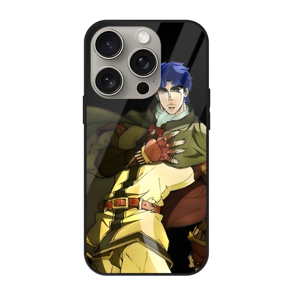 （画像用） ジョジョの奇妙な冒険 /ジョナサン?ジョースター JoJo's Bizarre Adventure Jonathan Joestar 【iPhone15Pro対応】スマホケース 耐衝撃＆黄変防止 背面ガラス