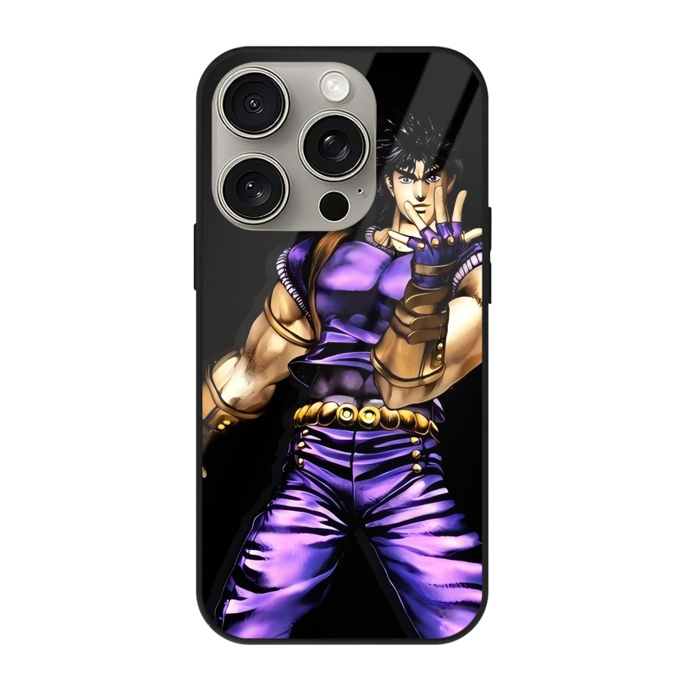 （画像用） ジョジョの奇妙な冒険 /ジョナサン?ジョースター JoJo's Bizarre Adventure Jonathan Joestar 【iPhone15Pro対応】スマホケース 耐衝撃＆黄変防止 背面ガラス