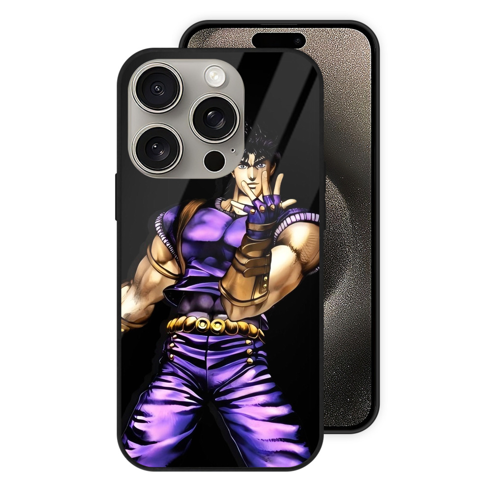 （画像用） ジョジョの奇妙な冒険 /ジョナサン?ジョースター JoJo's Bizarre Adventure Jonathan Joestar 【iPhone15Pro対応】スマホケース 耐衝撃＆黄変防止 背面ガラス