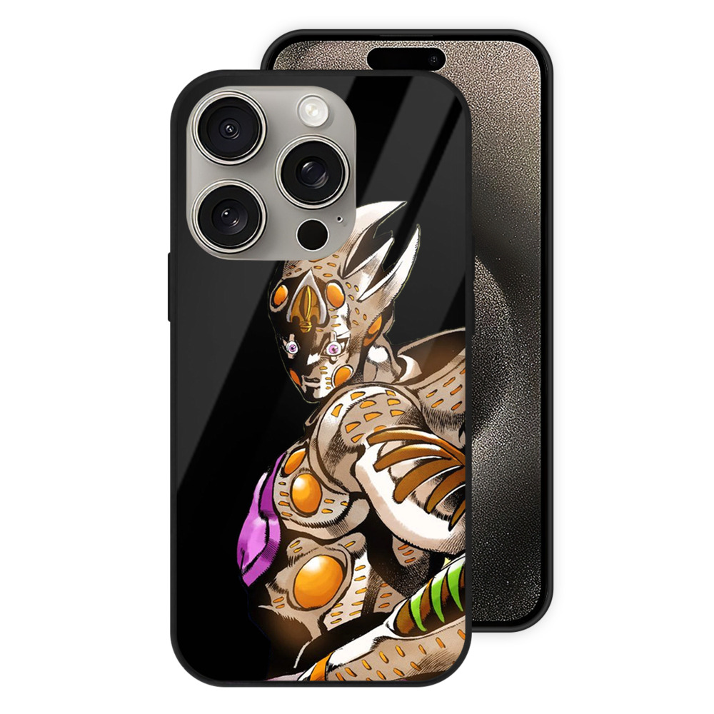（画像用） ジョジョの奇妙な冒険 ジョルノ?ジョバァーナ JoJo's Bizarre Adventure Giorno Giovanna 【iPhone15Pro対応】スマホケース 耐衝撃＆黄変防止 背面ガラス