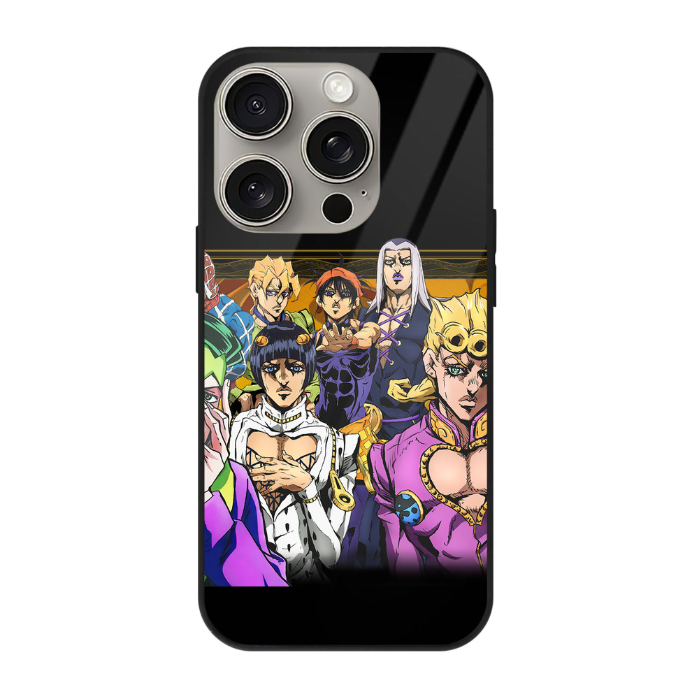 （画像用） ジョジョの奇妙な冒険 ジョルノ?ジョバァーナ JoJo's Bizarre Adventure Giorno Giovanna 【iPhone15Pro対応】スマホケース 耐衝撃＆黄変防止 背面ガラス