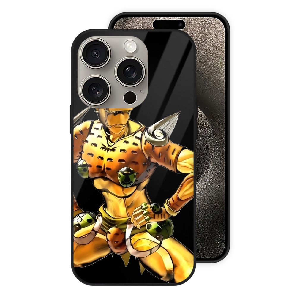 （画像用） ジョジョの奇妙な冒険 ジョルノ?ジョバァーナ JoJo's Bizarre Adventure Giorno Giovanna 【iPhone15Pro対応】スマホケース 耐衝撃＆黄変防止 背面ガラス