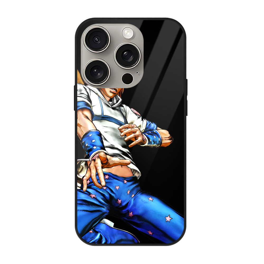 （画像用） ジョジョの奇妙な冒険 ジョナサン?ジョースター JoJo's Bizarre Adventure Jonathan Joestar 【iPhone15Pro対応】スマホケース 耐衝撃＆黄変防止 背面ガラス