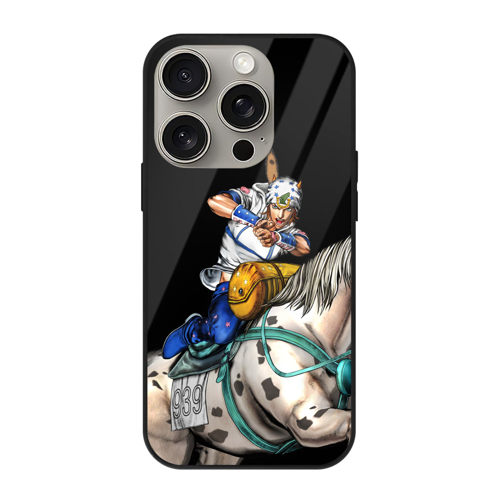 （画像用） ジョジョの奇妙な冒険 ジョナサン?ジョースター JoJo's Bizarre Adventure Jonathan Joestar 【iPhone15Pro対応】スマホケース 耐衝撃＆黄変防止 背面ガラス