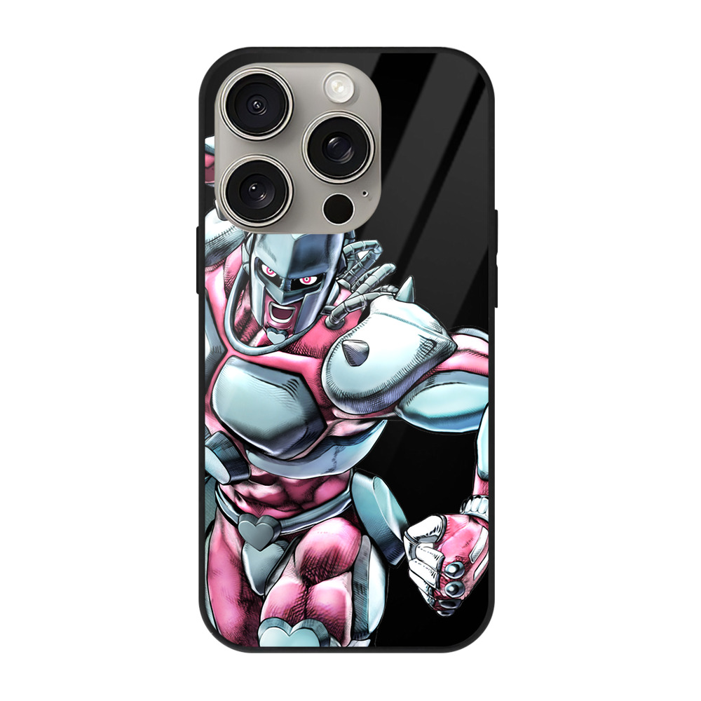 （画像用） ジョジョの奇妙な冒険 ひがしかた じょうすけ JoJo's Bizarre Adventure Higashikata Josuke 【iPhone15Pro対応】スマホケース 耐衝撃＆黄変防止 背面ガラス
