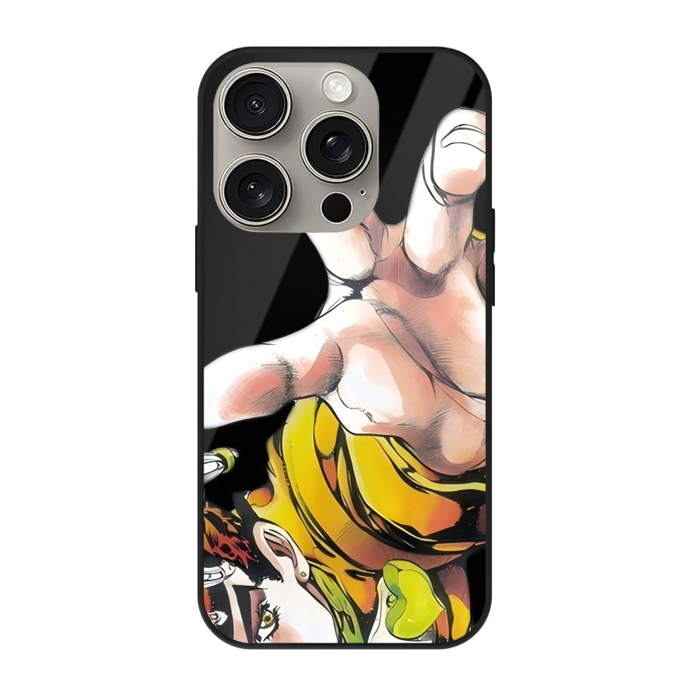 （画像用） ジョジョの奇妙な冒険 ひがしかた じょうすけ JoJo's Bizarre Adventure Higashikata Josuke 【iPhone15Pro対応】スマホケース 耐衝撃＆黄変防止 背面ガラス