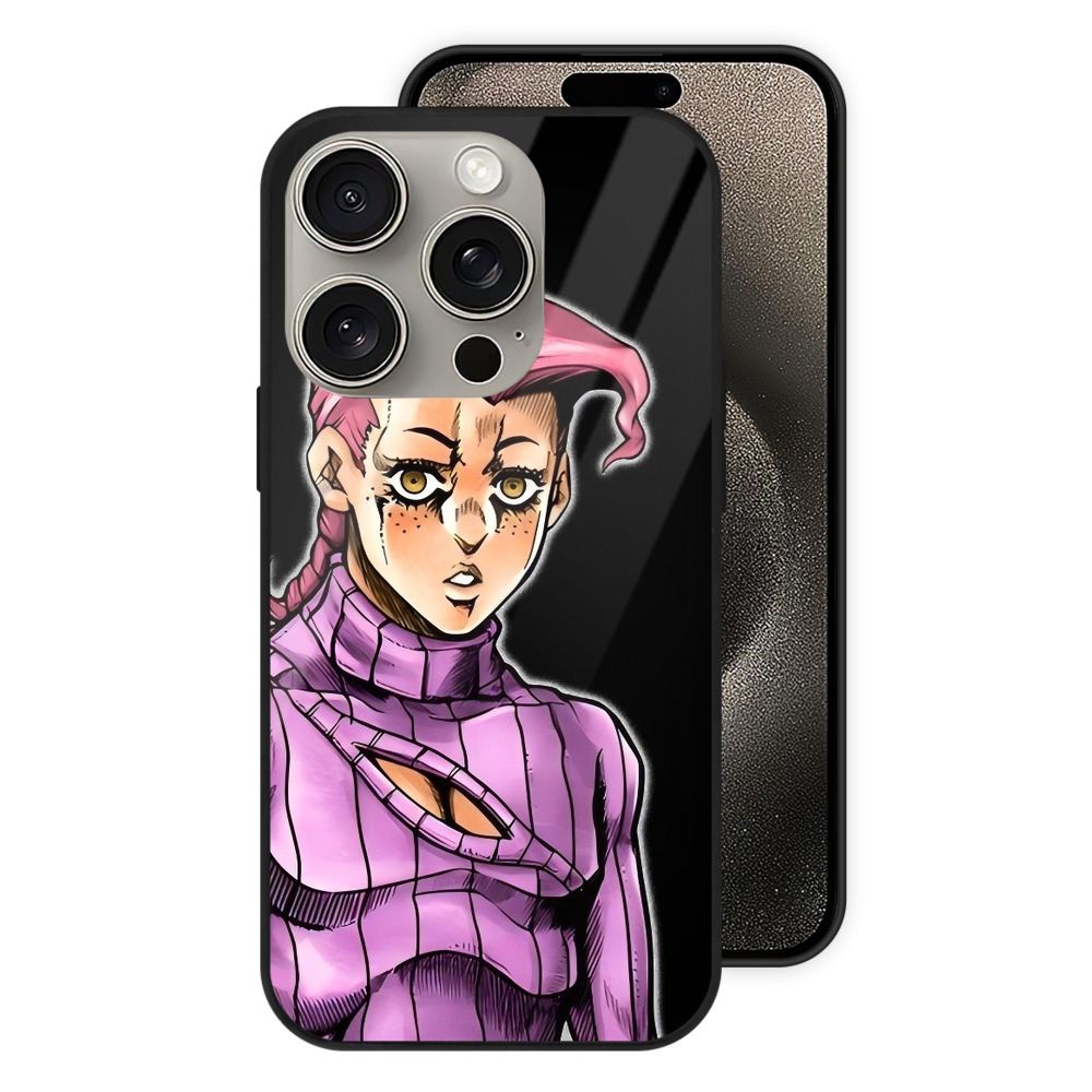 （画像用） ジョジョの奇妙な冒険 ビネガー?ドッピオ JoJo's Bizarre Adventure Vinegar Doppio 【iPhone15Pro対応】スマホケース 耐衝撃＆黄変防止 背面ガラス