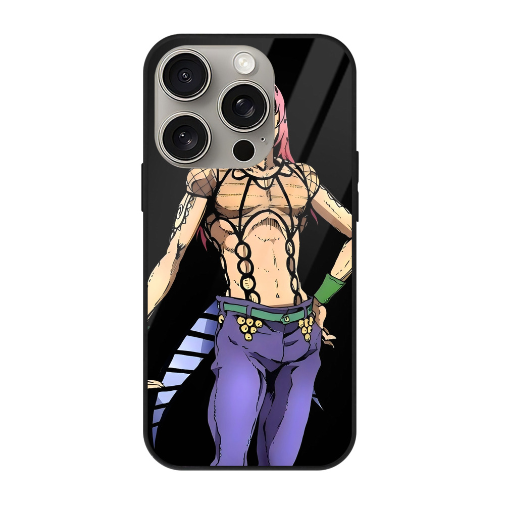 （画像用） ジョジョの奇妙な冒険 ビネガー?ドッピオ JoJo's Bizarre Adventure Vinegar Doppio 【iPhone15Pro対応】スマホケース 耐衝撃＆黄変防止 背面ガラス