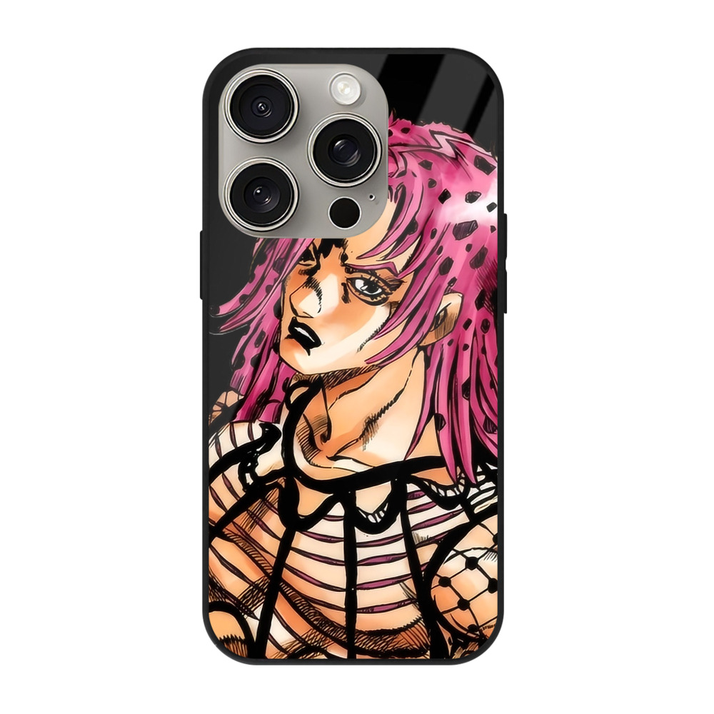 （画像用） ジョジョの奇妙な冒険 ビネガー?ドッピオ JoJo's Bizarre Adventure Vinegar Doppio 【iPhone15Pro対応】スマホケース 耐衝撃＆黄変防止 背面ガラス