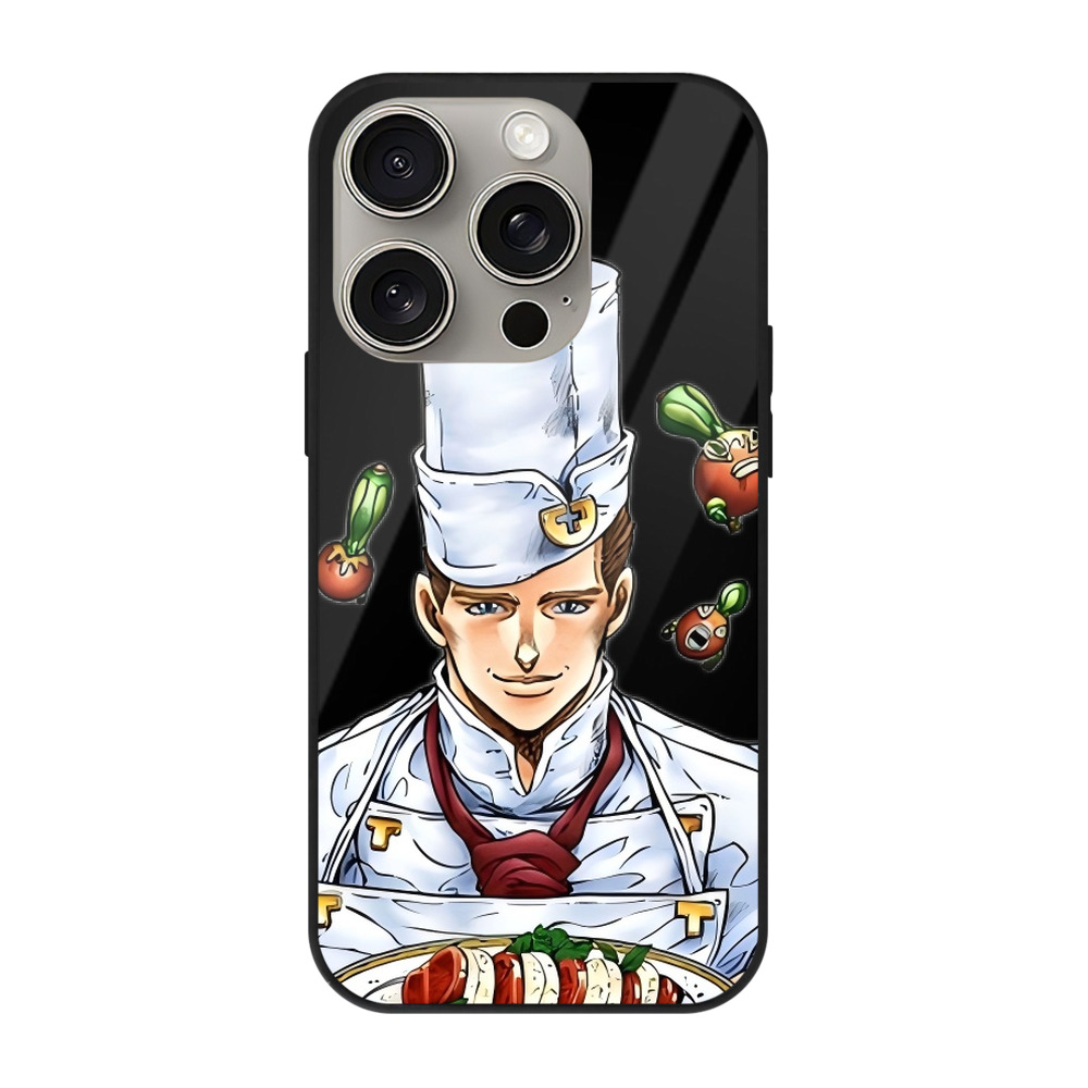 （画像用） ジョジョの奇妙な冒険 Tonio Trussardi JoJo's Bizarre Adventure トニオ?トラッサルディ 【iPhone15Pro対応】スマホケース 耐衝撃＆黄変防止 背面ガラス