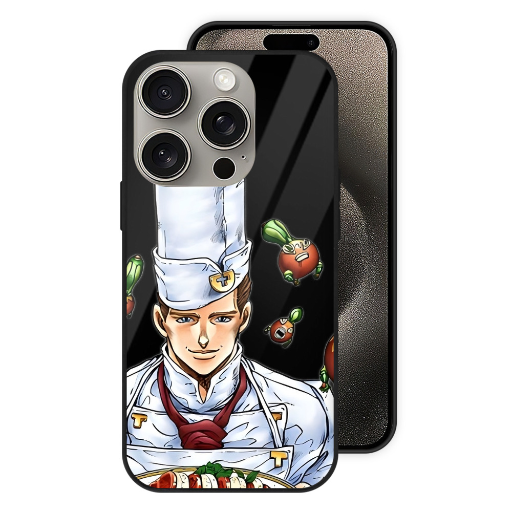 （画像用） ジョジョの奇妙な冒険 Tonio Trussardi JoJo's Bizarre Adventure トニオ?トラッサルディ 【iPhone15Pro対応】スマホケース 耐衝撃＆黄変防止 背面ガラス