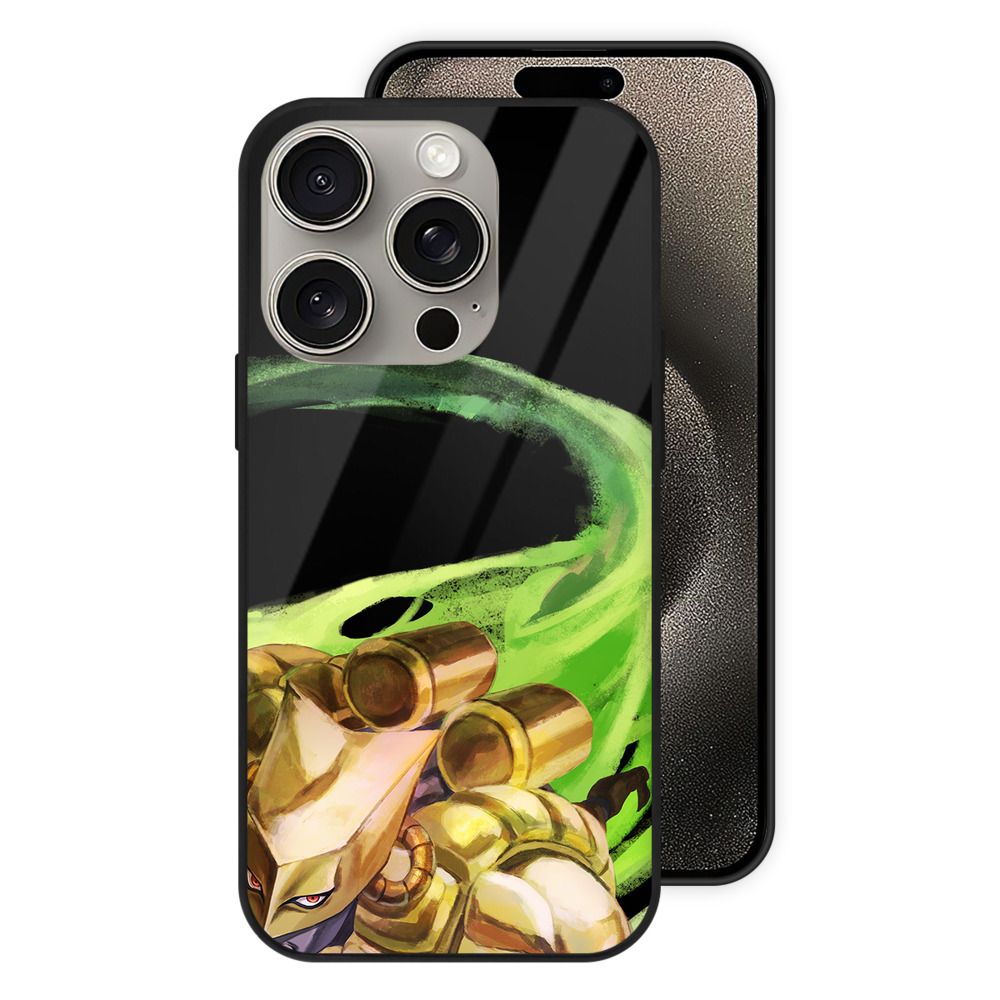 （画像用） ジョジョの奇妙な冒険 ディオ?ブランドー JoJo's Bizarre Adventure Dio Brando 【iPhone15Pro対応】スマホケース 耐衝撃＆黄変防止 背面ガラス