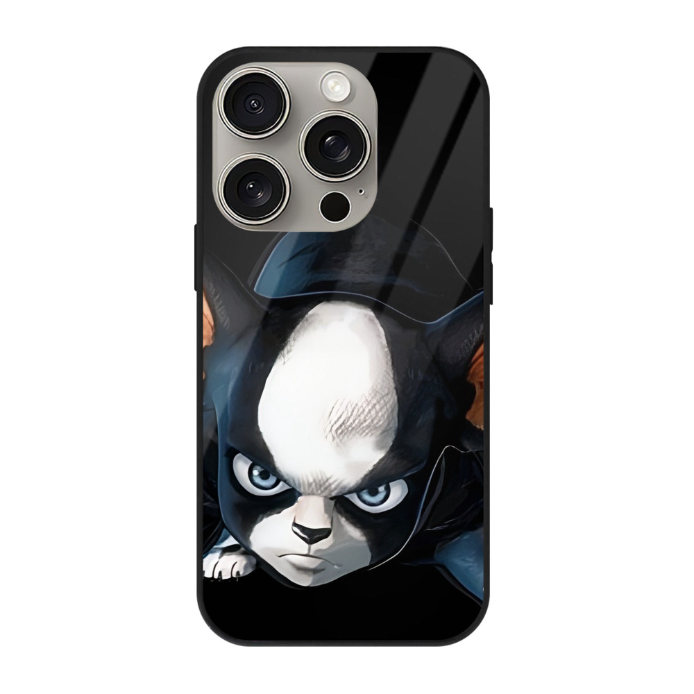（画像用） ジョジョの奇妙な冒険 イギー JoJo's Bizarre Adventure Iggy 【iPhone15Pro対応】スマホケース 耐衝撃＆黄変防止 背面ガラス