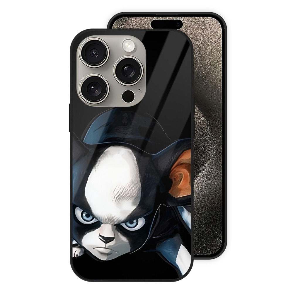 （画像用） ジョジョの奇妙な冒険 イギー JoJo's Bizarre Adventure Iggy 【iPhone15Pro対応】スマホケース 耐衝撃＆黄変防止 背面ガラス