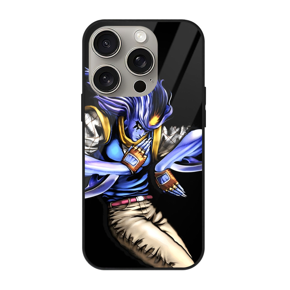 （画像用） ジョジョの奇妙な冒険 JoJo's Bizarre Adventure 【iPhone15Pro対応】スマホケース 耐衝撃＆黄変防止 背面ガラス