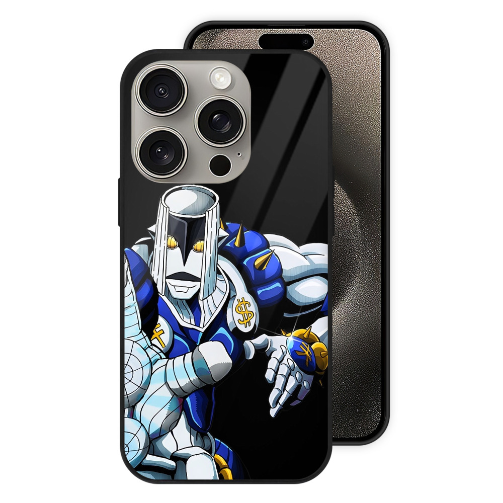 （画像用） ジョジョの奇妙な冒険 虹村億泰 にじむら おくやす JoJo's Bizarre Adventure Nijimura Okuyasu 【iPhone15Pro対応】スマホケース 耐衝撃＆黄変防止 背面ガラス