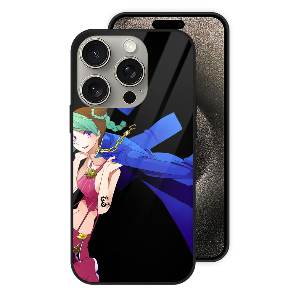 （画像用） "ジョジョの奇妙な冒険 くうじょう ジョリーン JoJo's Bizarre Adventure Jolyne Cujoh " 【iPhone15Pro対応】スマホケース 耐衝撃＆黄変防止 背面ガラス