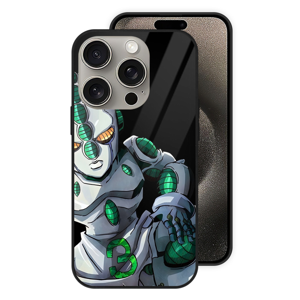 （画像用） ジョジョの奇妙な冒険 広瀨康一 JoJo's Bizarre Adventure Hirose Koichi 【iPhone15Pro対応】スマホケース 耐衝撃＆黄変防止 背面ガラス