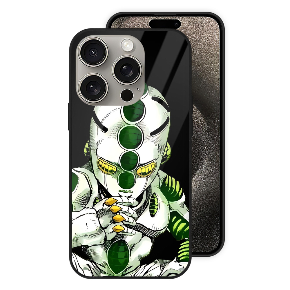 （画像用） ジョジョの奇妙な冒険 広瀨康一 JoJo's Bizarre Adventure Hirose Koichi 【iPhone15Pro対応】スマホケース 耐衝撃＆黄変防止 背面ガラス