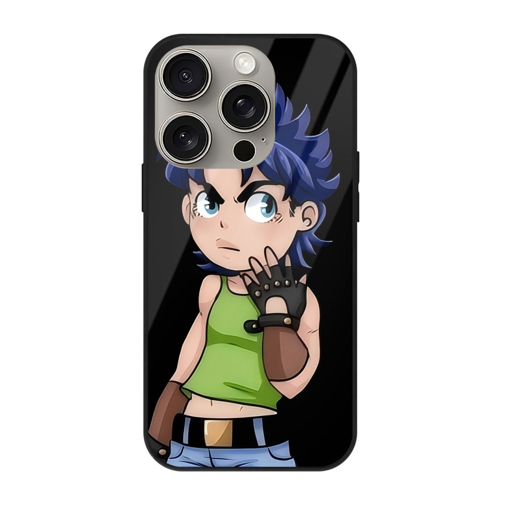 （画像用） ジョジョの奇妙な冒険 広瀨康一 JoJo's Bizarre Adventure Hirose Koichi 【iPhone15Pro対応】スマホケース 耐衝撃＆黄変防止 背面ガラス