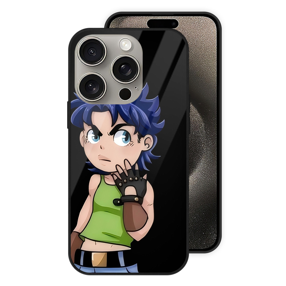 （画像用） ジョジョの奇妙な冒険 広瀨康一 JoJo's Bizarre Adventure Hirose Koichi 【iPhone15Pro対応】スマホケース 耐衝撃＆黄変防止 背面ガラス