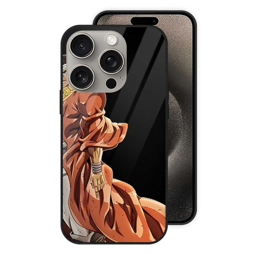 （画像用） ジョジョの奇妙な冒険 ムハンマド?アブドゥル JoJo's Bizarre Adventure Muhammad Avdol 【iPhone15Pro対応】スマホケース 耐衝撃＆黄変防止 背面ガラス