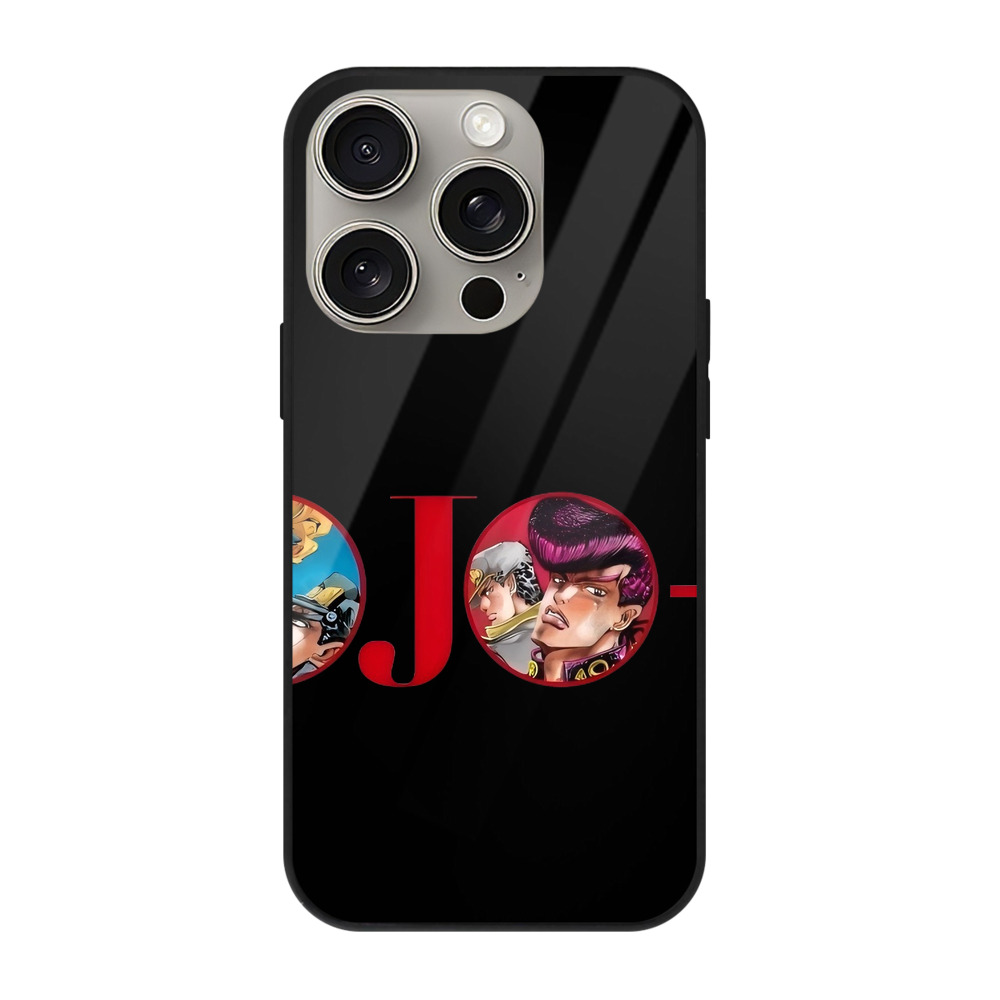 （画像用） ジョジョの奇妙な冒険 JoJo's Bizarre Adventure 【iPhone15Pro対応】スマホケース 耐衝撃＆黄変防止 背面ガラス