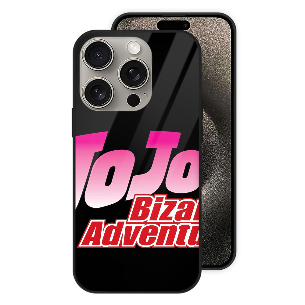 （画像用） ジョジョの奇妙な冒険 JoJo's Bizarre Adventure 【iPhone15Pro対応】スマホケース 耐衝撃＆黄変防止 背面ガラス