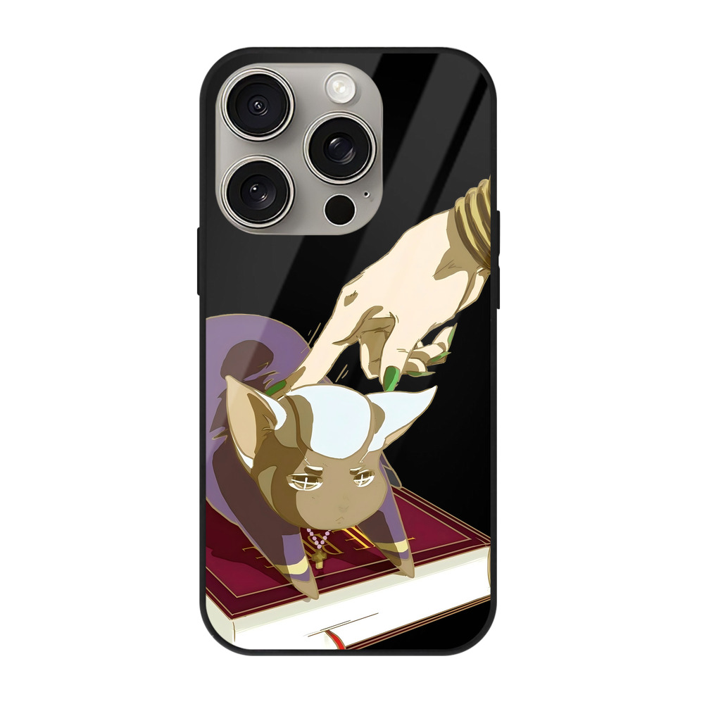 （画像用） ジョジョの奇妙な冒険 JoJo's Bizarre Adventure 【iPhone15Pro対応】スマホケース 耐衝撃＆黄変防止 背面ガラス