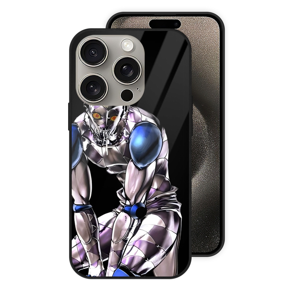 （画像用） ジョジョの奇妙な冒険 JoJo's Bizarre Adventure 【iPhone15Pro対応】スマホケース 耐衝撃＆黄変防止 背面ガラス
