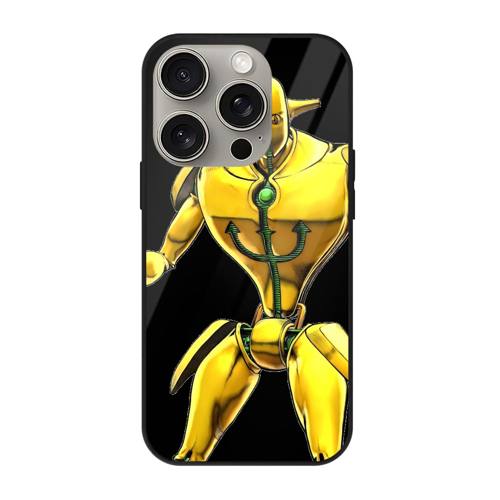 （画像用） ジョジョの奇妙な冒険 JoJo's Bizarre Adventure 【iPhone15Pro対応】スマホケース 耐衝撃＆黄変防止 背面ガラス