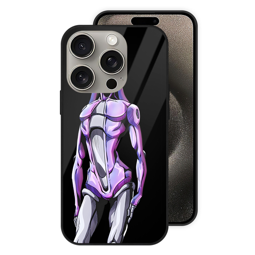 （画像用） ジョジョの奇妙な冒険 JoJo's Bizarre Adventure 【iPhone15Pro対応】スマホケース 耐衝撃＆黄変防止 背面ガラス