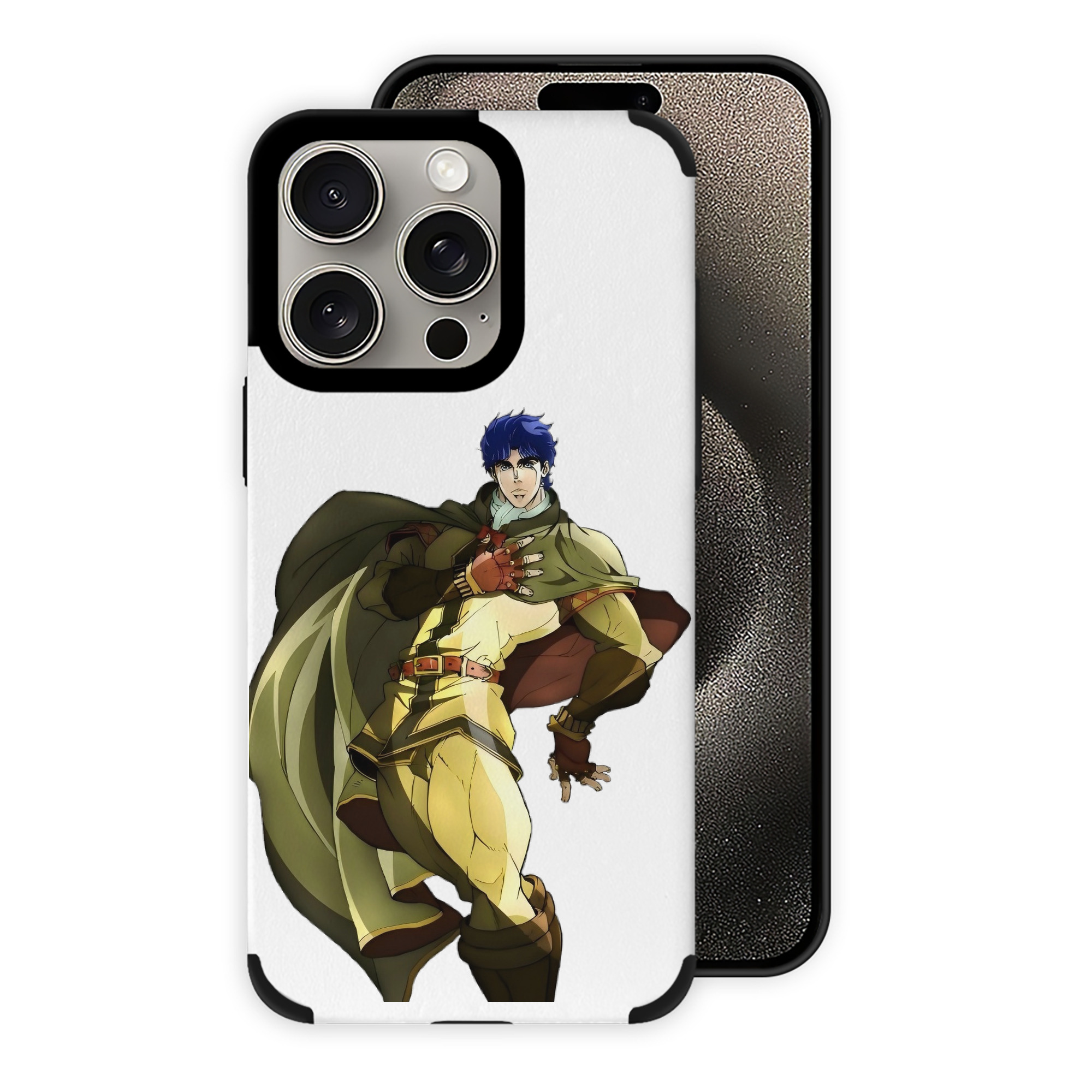 （画像用） ジョジョの奇妙な冒険 /ジョナサン?ジョースター JoJo's Bizarre Adventure Jonathan Joestar 【iPhone15ProMax対応】 PUレザー スマホケース 耐衝撃＆黄変防止