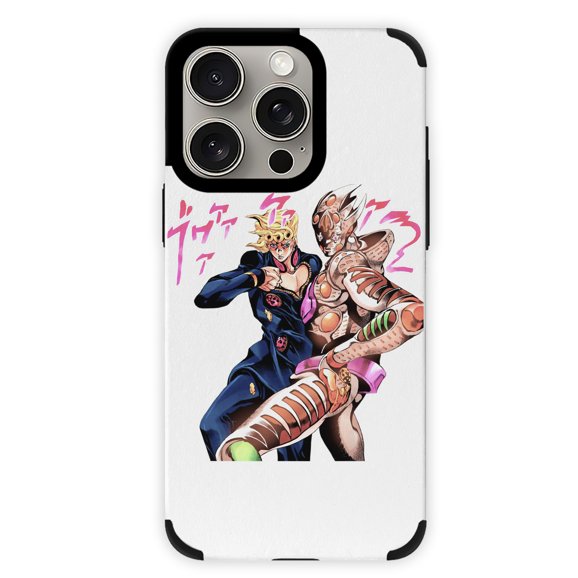 （画像用） ジョジョの奇妙な冒険 ジョルノ?ジョバァーナ JoJo's Bizarre Adventure Giorno Giovanna 【iPhone15ProMax対応】 PUレザー スマホケース 耐衝撃＆黄変防止