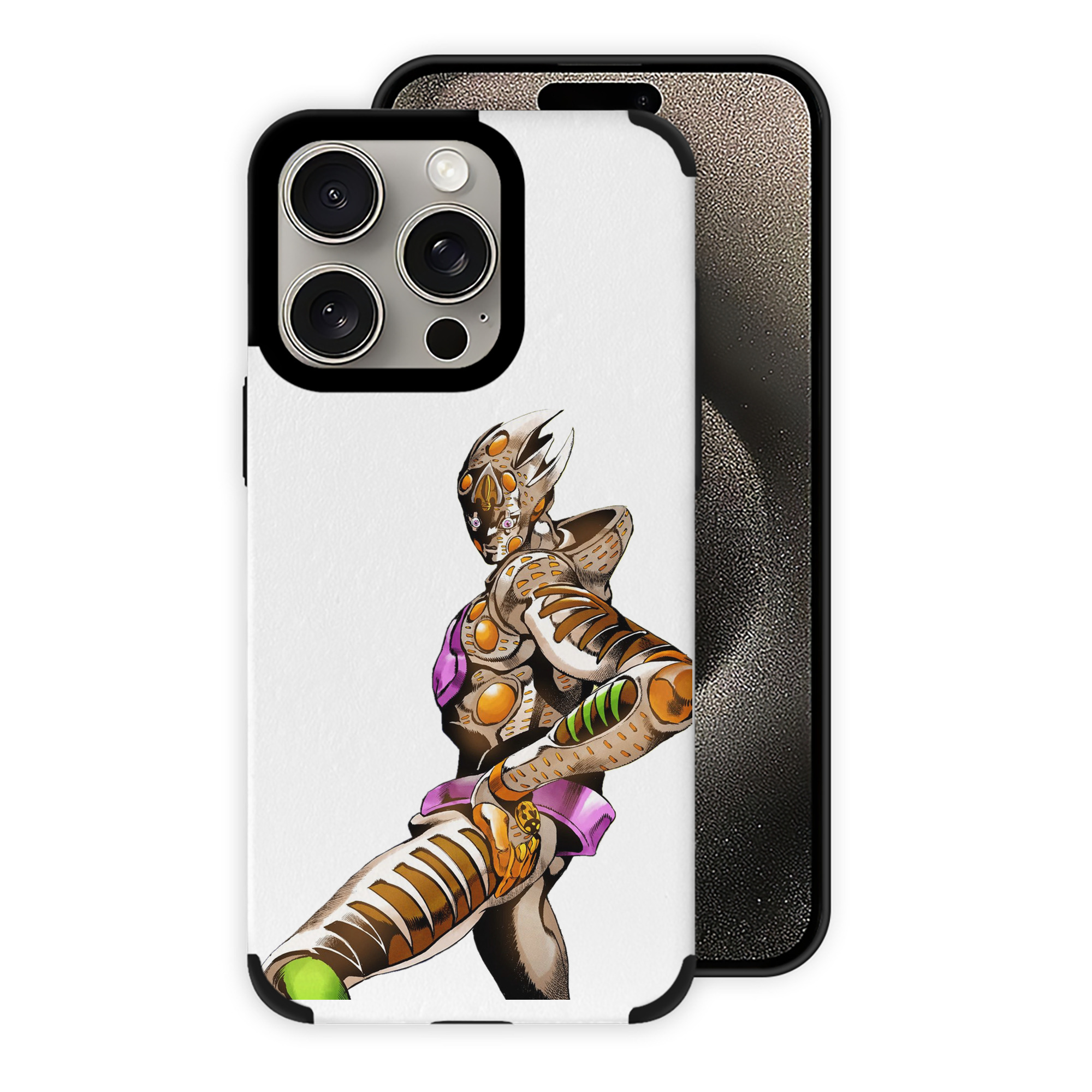 （画像用） ジョジョの奇妙な冒険 ジョルノ?ジョバァーナ JoJo's Bizarre Adventure Giorno Giovanna 【iPhone15ProMax対応】 PUレザー スマホケース 耐衝撃＆黄変防止