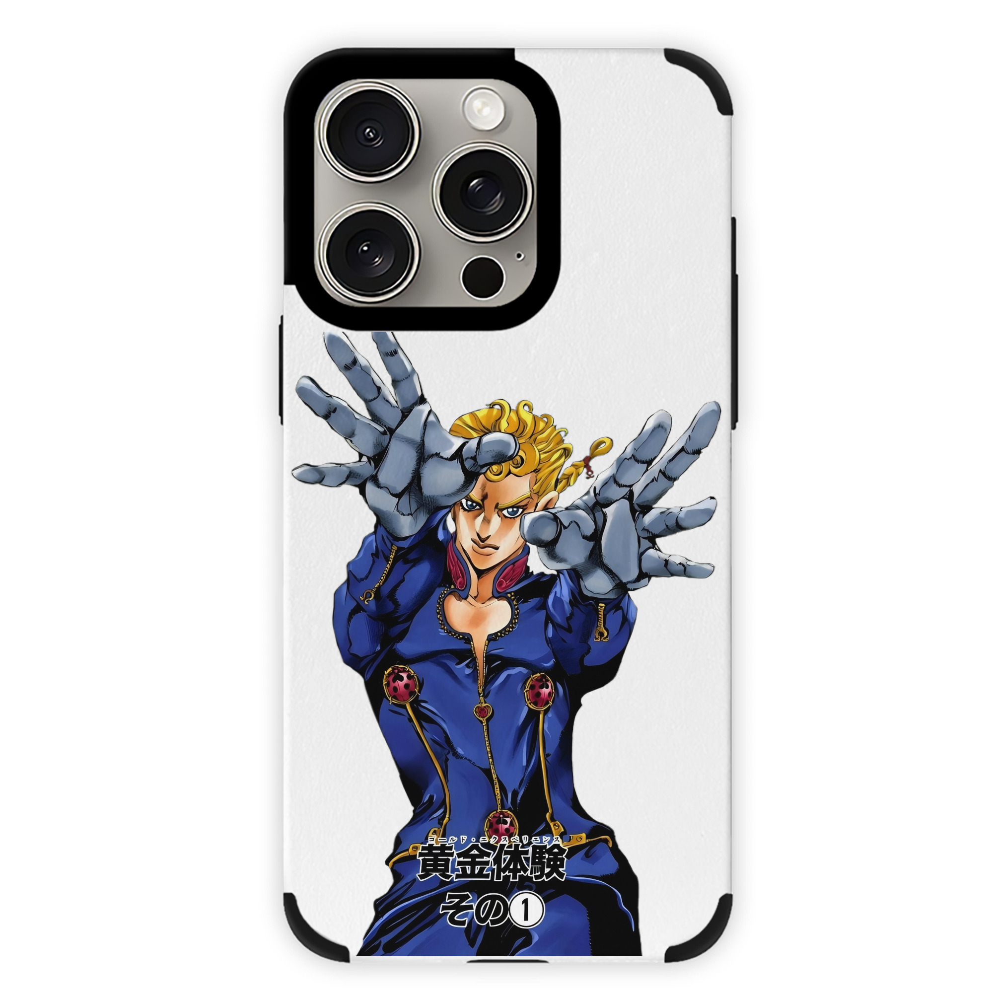 （画像用） ジョジョの奇妙な冒険 ジョルノ?ジョバァーナ JoJo's Bizarre Adventure Giorno Giovanna 【iPhone15ProMax対応】 PUレザー スマホケース 耐衝撃＆黄変防止