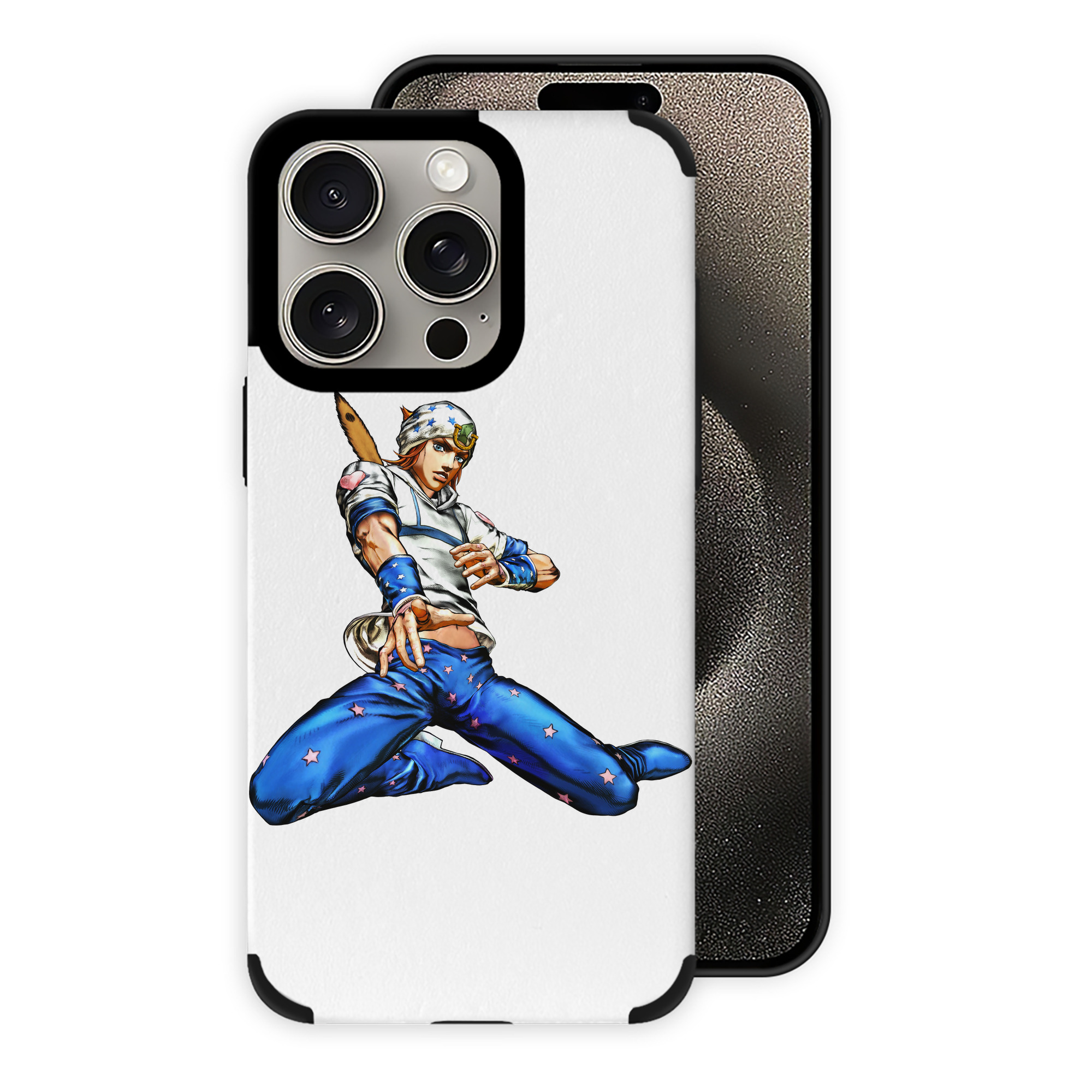 （画像用） ジョジョの奇妙な冒険 ジョナサン?ジョースター JoJo's Bizarre Adventure Jonathan Joestar 【iPhone15ProMax対応】 PUレザー スマホケース 耐衝撃＆黄変防止