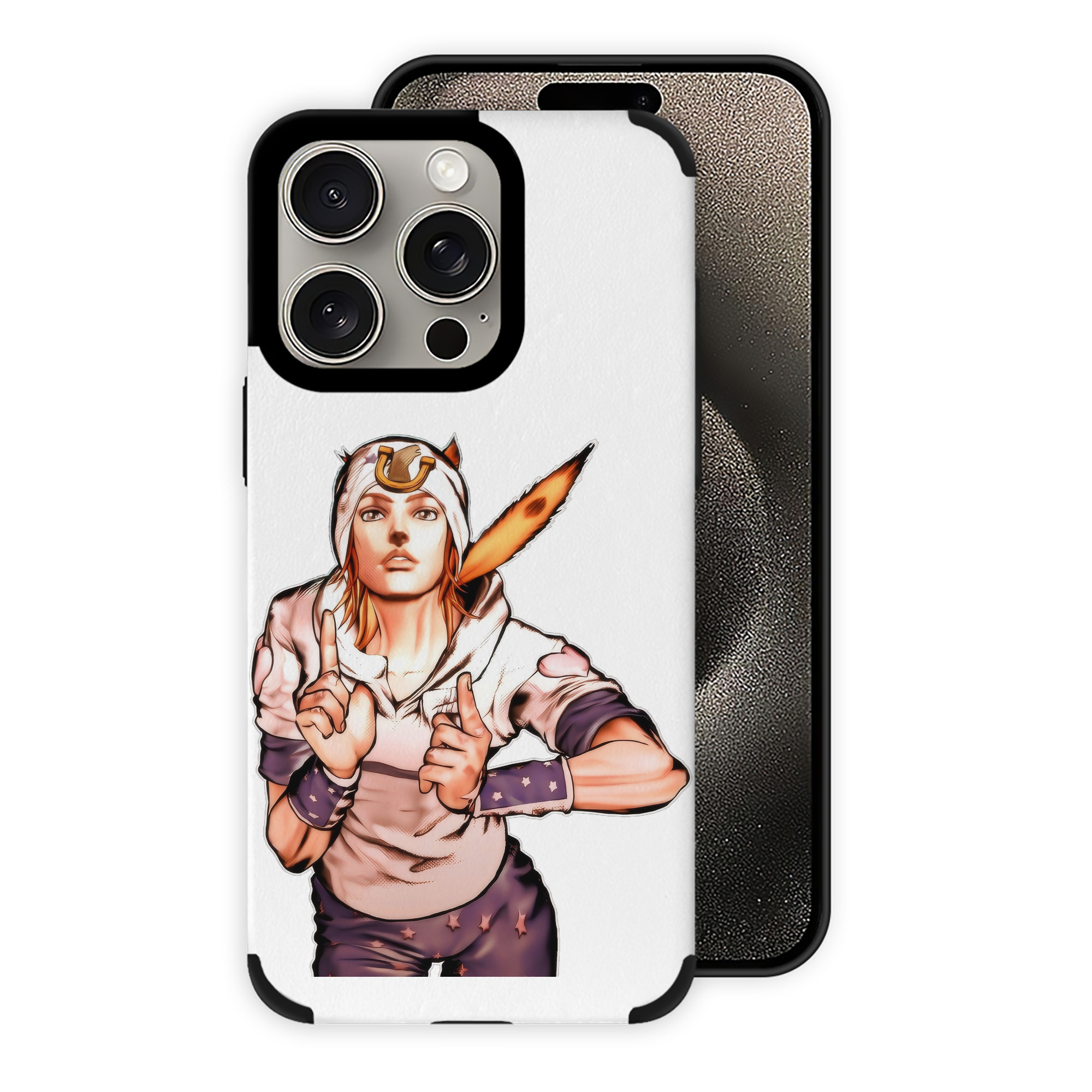 （画像用） ジョジョの奇妙な冒険 ジョナサン?ジョースター JoJo's Bizarre Adventure Jonathan Joestar 【iPhone15ProMax対応】 PUレザー スマホケース 耐衝撃＆黄変防止